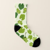 ぶどう及びぶどう葉の模様 ソックス (左内側)