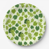 ぶどう及びぶどう葉の模様 ペーパープレート (正面)