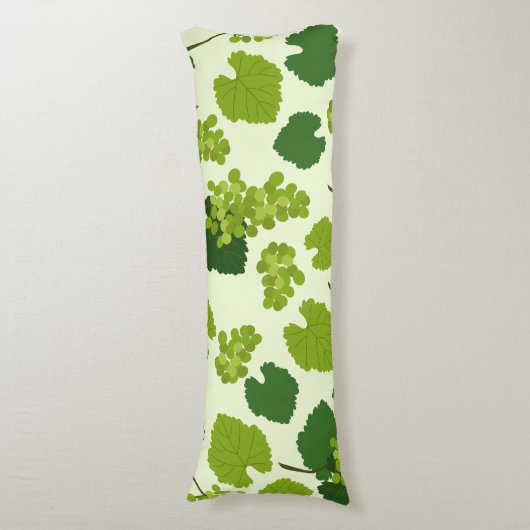 ぶどう及びぶどう葉の模様 ボディピロー (正面縦)