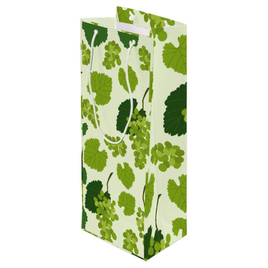 ぶどう及びぶどう葉の模様 ワインギフトバッグ (裏面アングル)