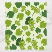 ぶどう及びぶどう葉の模様 ワインラベル (シングルラベル)