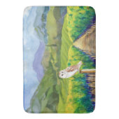 ぶどう園のフクロウ バスマット (正面縦)