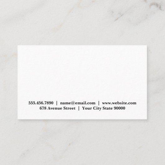 ぶどう園の前のワイングラス 名刺 (裏面)