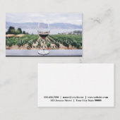 ぶどう園の前のワイングラス 名刺 (正面/裏面)