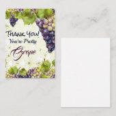 ぶどう地中海のブドウ園サンキューカード ノートカード (正面/裏面)