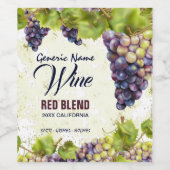 ぶどう地中海の畑 ワインラベル (シングルラベル)