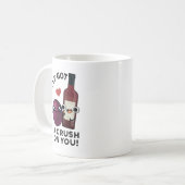 ぶどう得ワインパおもしろいン好きだ コーヒーマグカップ (正面左)