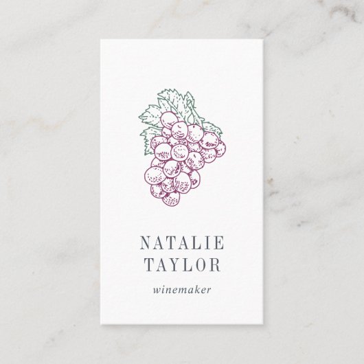 ぶどう房 | Somelier | Winemaker |ワイナリー 名刺 (正面)
