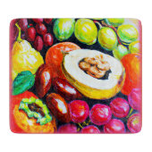 ぶどう果実の美しい絵画混合物。買今 カッティングボード (正面)