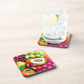 ぶどう果実の美しい絵画混合物。買今 コースター (右側)