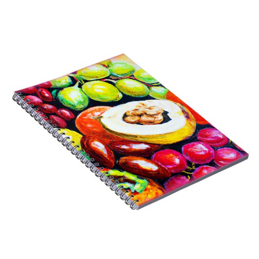 ぶどう果実の美しい絵画混合物。買今 ノートブック (右側)