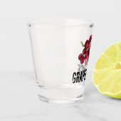 ぶどう果汁のショット ショットグラス (左)