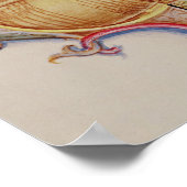 ぶどう狩りを描いたイニシャル「E」 ポスター (角)