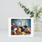 ぶどう用のオレンジ ポストカード (スタンド正面)