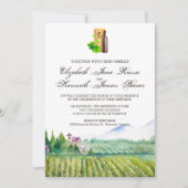 ぶどう畑での結婚式招待状 招待状 (正面)