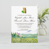 ぶどう畑での結婚式招待状 招待状 (スタンド正面)