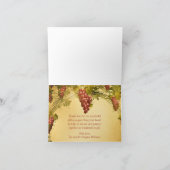 ぶどう畑での結婚式 御礼カード サンキューカード (内部)