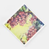 ぶどう畑の葡萄ウォーターカラーナプキン - ワイン試飲 (コーナー)