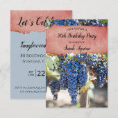 ぶどう畑の50周年誕生日 招待状 (正面/裏面)