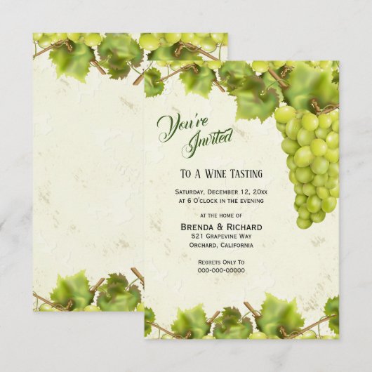 ぶどう畑 招待状 (正面/裏面)