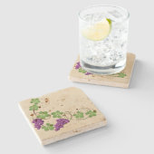 ぶどう石コースター ストーンコースター (横)