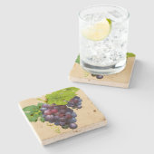 ぶどう石コースター ストーンコースター (横)