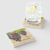 ぶどう石コースター ストーンコースター (横)