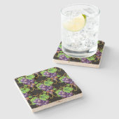 ぶどう石コースター ストーンコースター (横)