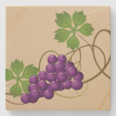 ぶどう石コースター ストーンコースター (正面)
