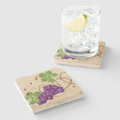 ぶどう石コースター ストーンコースター (横)