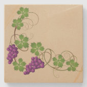 ぶどう石コースター ストーンコースター (正面)