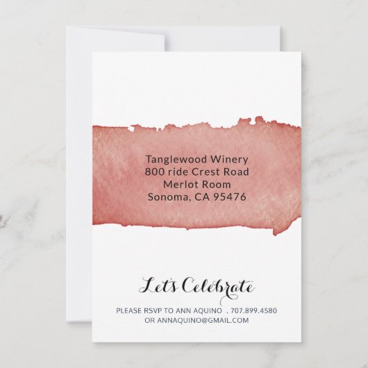 ぶどう素朴つる植物結婚式招待状 招待状 (裏面)