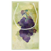 ぶどう素朴パーソナライズされた スモールペーパーバッグ (裏面)