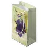 ぶどう素朴パーソナライズされた スモールペーパーバッグ (正面アングル)