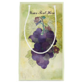 ぶどう素朴パーソナライズされた スモールペーパーバッグ (正面)