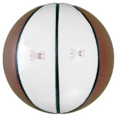 ぶどう紫、ぶどう、蜂蜜の花飾り バスケットボール (縦)