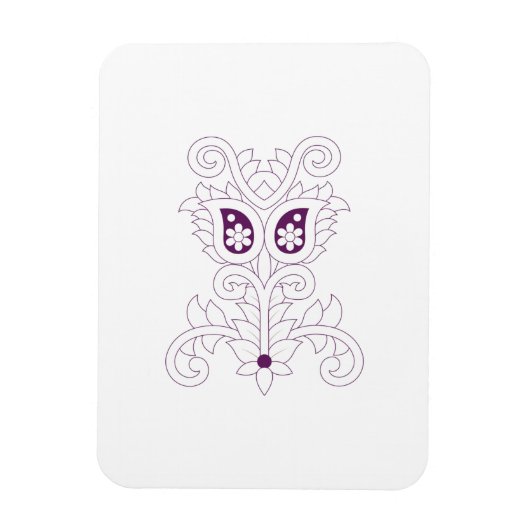 ぶどう紫、ぶどう、蜂蜜の花飾り マグネット (縦)