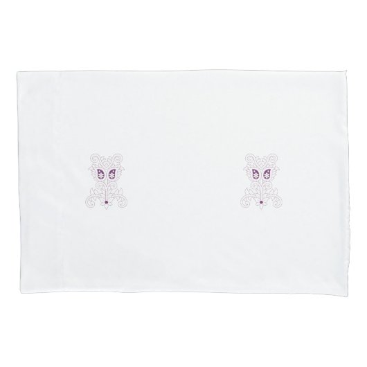 ぶどう紫、ぶどう、蜂蜜の花飾り 枕カバー (正面)