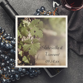 ぶどう葉ヴィネヤール結婚ズ スタンダードカクテルナプキン