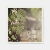 ぶどう葉ヴィネヤール結婚ズ スタンダードカクテルナプキン (正面)