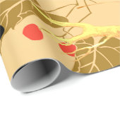 ぶどう葉及び蝶の包装紙 ラッピングペーパー (ロールコーナー)