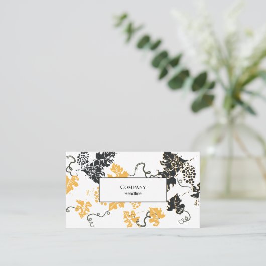 ぶどう葉 名刺 (スタンド正面)