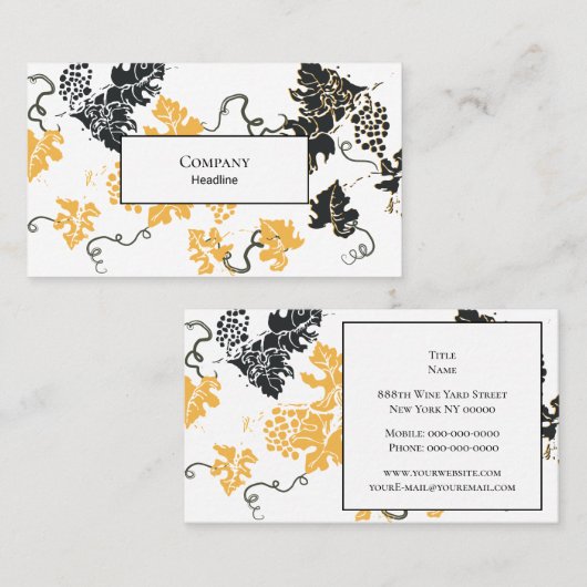 ぶどう葉 名刺 (正面/裏面)