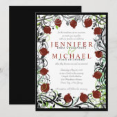 ぶどう酒とザクロのユダヤ教式招待状 招待状 (正面/裏面)