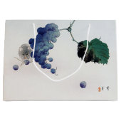 ぶどう・ねずみ渡辺聖亭 ラージペーパーバッグ (正面)