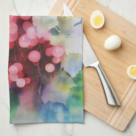 ぶどう キッチンタオル (四つ折り)