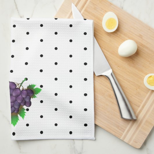 ぶどう キッチンタオル (四つ折り)