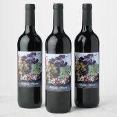 ぶどう、グレープベン、梨、白ワインのテイスティングパーティー ワインラベル (ボトル)