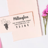 ぶどう |ファミリ名スクリプトと差出人住所 セルフインキングスタンプ