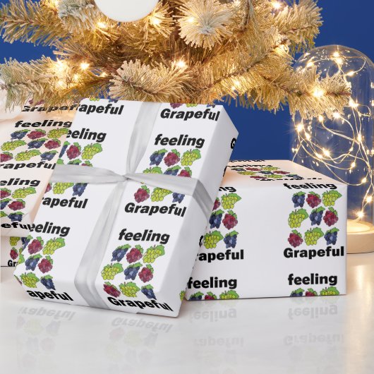 ぶどう フルーツ 感謝 葡萄 冗談 ラッピングペーパー (クリスマス)